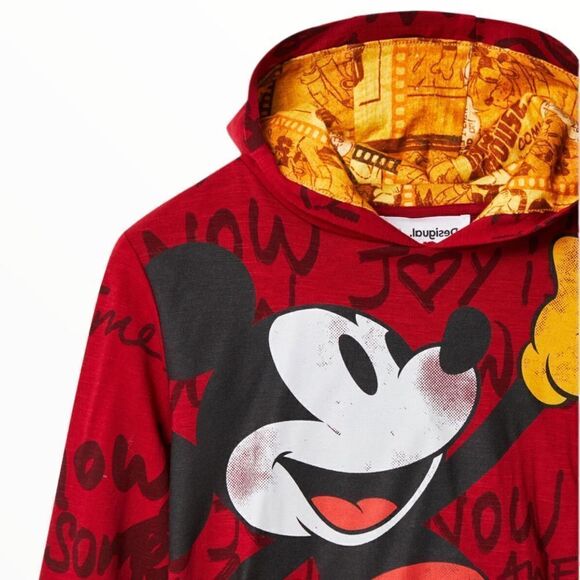 DESIGUAL | Red | Hooded Mickey Mouse T-shirt - Picture 3 of 8
